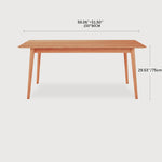 Stylish Natural Cherry Wood Dining Table | Premium Quality & Elegant Design fcp-1296