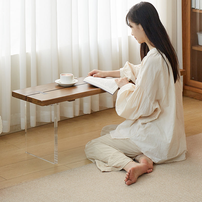 Elegant Natural Brown Ash Wood Stool - Perfect for Modern Interiors fcp-1301