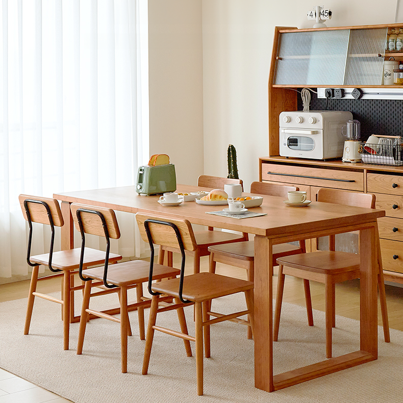 High Class Table Design Stunning Natural Cherry Wood Table – Elegant & Timeless Design fcp-130 ...