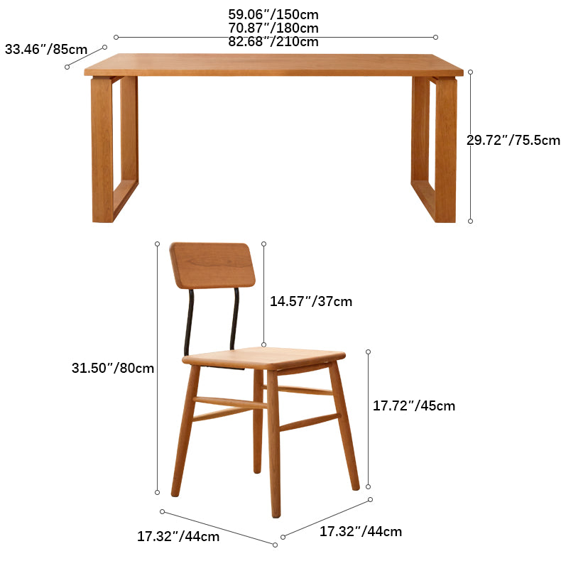 Stunning Natural Cherry Wood Table – Elegant & Timeless Design fcp-1302