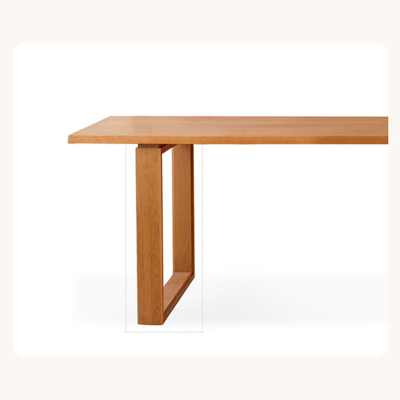 Stunning Natural Cherry Wood Dining Table - Elegant & Durable Furniture Piece fcp-1303