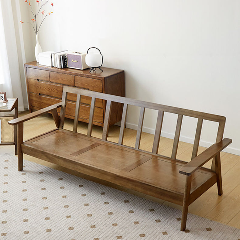 Stylish Beige Corduroy Sofa with Gray Brown Frame and Natural Ash Wood Accents fcp-1307