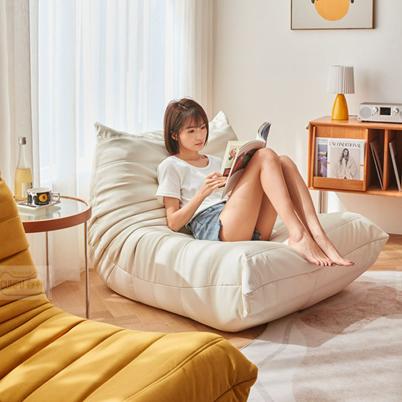 Modern Chic Sofa Collection: White Leathaire, Light Brown Yellow Suede, Gray Faux Leather Options fcp-1315