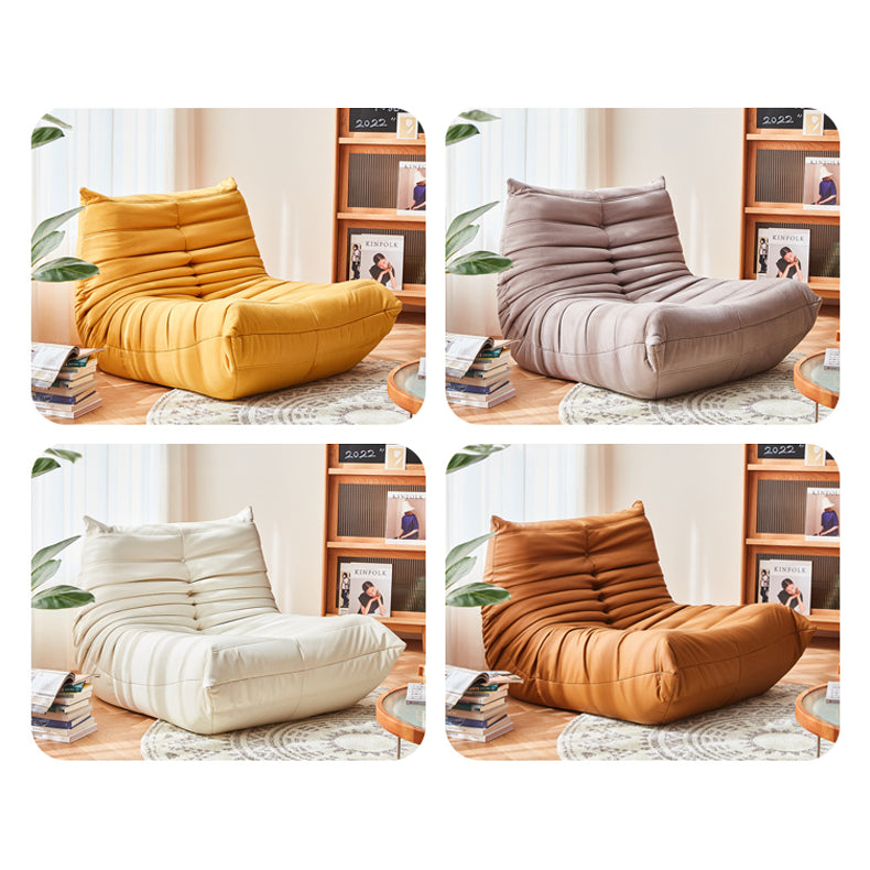 Modern Chic Sofa Collection: White Leathaire, Light Brown Yellow Suede, Gray Faux Leather Options fcp-1315