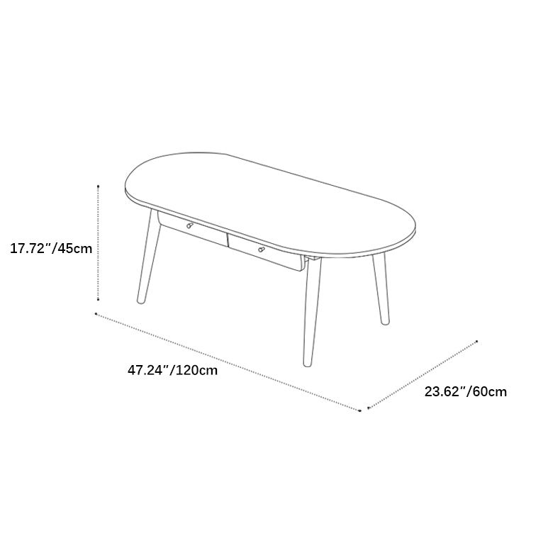 Elegant Tea Table in Rich Natural Cherry Wood Finish fcp-1316