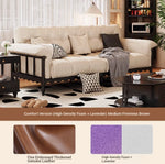 Stylish Cowhide Leather Sofa with Ash Wood Frame – Perfect for Modern Living Rooms fcr-4815