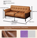 Stylish Cowhide Leather Sofa with Ash Wood Frame – Perfect for Modern Living Rooms fcr-4815