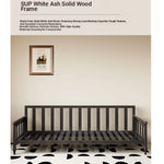Stylish Cowhide Leather Sofa with Ash Wood Frame – Perfect for Modern Living Rooms fcr-4815