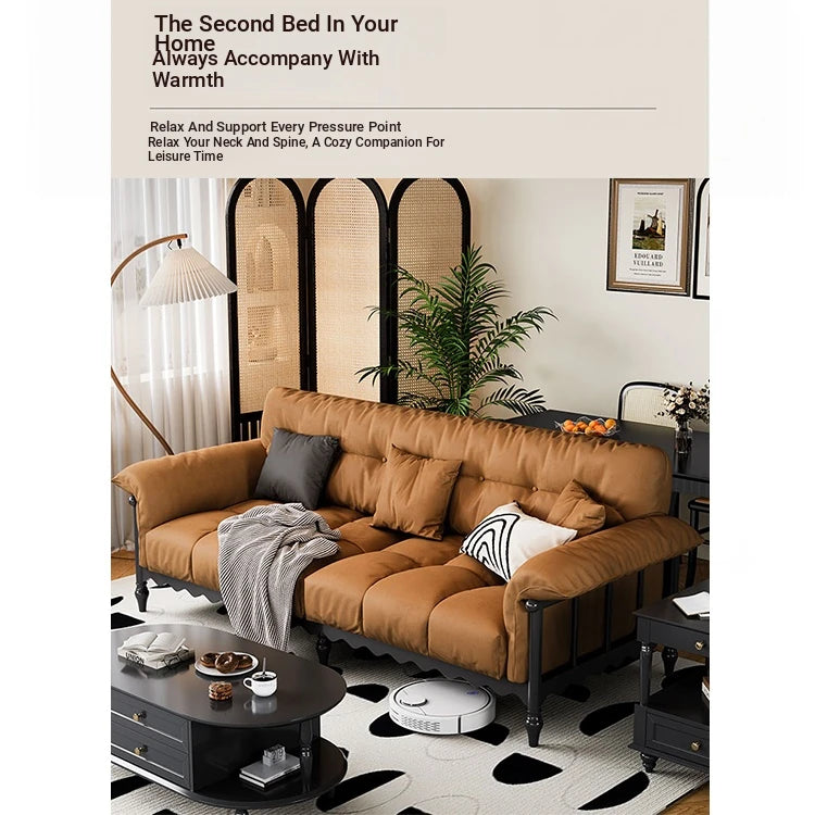Stylish Cowhide Leather Sofa with Ash Wood Frame – Perfect for Modern Living Rooms fcr-4815