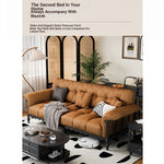 Stylish Cowhide Leather Sofa with Ash Wood Frame – Perfect for Modern Living Rooms fcr-4815