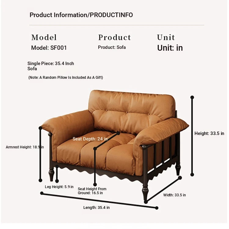 Stylish Cowhide Leather Sofa with Ash Wood Frame – Perfect for Modern Living Rooms fcr-4815