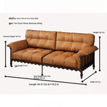 Stylish Cowhide Leather Sofa with Ash Wood Frame – Perfect for Modern Living Rooms fcr-4815