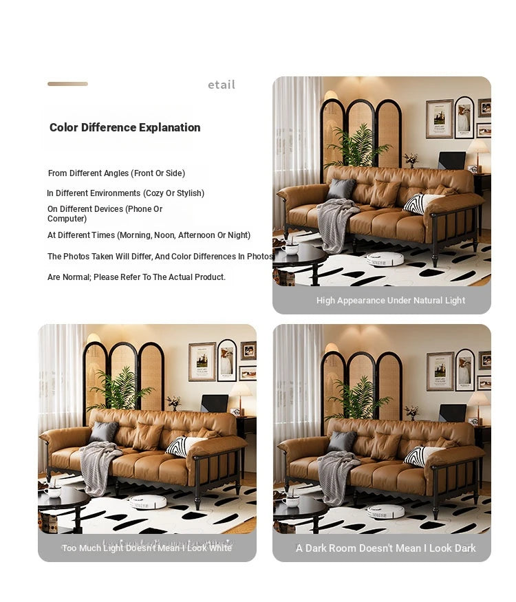 Stylish Cowhide Leather Sofa with Ash Wood Frame – Perfect for Modern Living Rooms fcr-4815