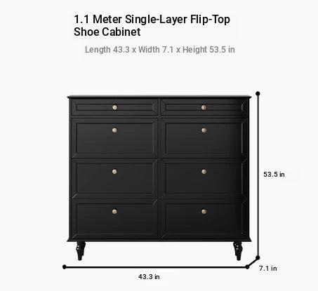 Elegant Black Multi-Layer Board Cabinet with Stylish Drawers for Modern Home Storage fcr-4817