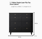 Elegant Black Multi-Layer Board Cabinet with Stylish Drawers for Modern Home Storage fcr-4817