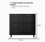 Elegant Black Multi-Layer Board Cabinet with Stylish Drawers for Modern Home Storage fcr-4817