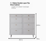 Elegant Black Multi-Layer Board Cabinet with Stylish Drawers for Modern Home Storage fcr-4817