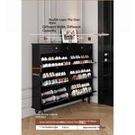Elegant Black Multi-Layer Board Cabinet with Stylish Drawers for Modern Home Storage fcr-4817