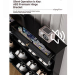 Elegant Black Multi-Layer Board Cabinet with Stylish Drawers for Modern Home Storage fcr-4817