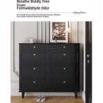 Elegant Black Multi-Layer Board Cabinet with Stylish Drawers for Modern Home Storage fcr-4817