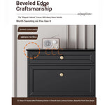 Elegant Black Multi-Layer Board Cabinet with Stylish Drawers for Modern Home Storage fcr-4817
