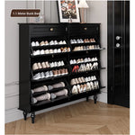 Elegant Black Multi-Layer Board Cabinet with Stylish Drawers for Modern Home Storage fcr-4817