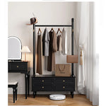 Stylish Multi-Layer Storage Rack with Hanging Bar & Drawers - Perfect for Organizing Clothes and Accessories fcr-4818