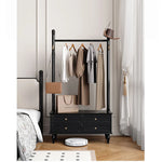 Stylish Multi-Layer Storage Rack with Hanging Bar & Drawers - Perfect for Organizing Clothes and Accessories fcr-4818