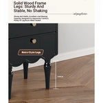 Elegant Black Bedside Cupboard with Multi-Layer Board and Stylish Design - Perfect for Modern Bedrooms fcr-4819