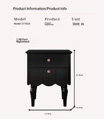 Elegant Black Bedside Cupboard with Multi-Layer Board and Stylish Design - Perfect for Modern Bedrooms fcr-4819