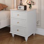 Stylish Black Bedside Cupboard with 3 Drawers - Multi-Layer Board Nightstand for Bedroom Storage fcr-4821