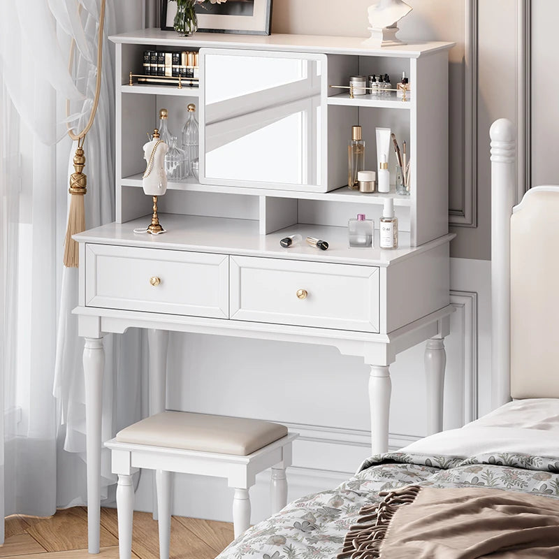 Elegant PU Leather Stool for Vanity or Makeup Station – Stylish and Comfortable Support fcr-4825