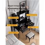 Elegant PU Leather Stool for Vanity or Makeup Station – Stylish and Comfortable Support fcr-4825