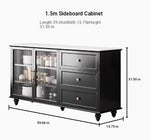 Stylish Multi-Layer Board Cabinet with Glass Doors and Ceramic Top - Modern Storage Solution for Home Decor fcr-4826
