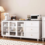 Stylish Multi-Layer Board Cabinet with Glass Doors and Ceramic Top - Modern Storage Solution for Home Decor fcr-4826