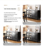 Stylish Multi-Layer Board Cabinet with Glass Doors and Ceramic Top - Modern Storage Solution for Home Decor fcr-4826