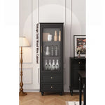 Elegant Multi-Layer Board Glass Cabinet with Storage Drawers - Modern Home Display Unit fcr-4827
