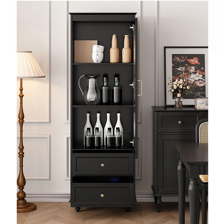 Elegant Multi-Layer Board Glass Cabinet with Storage Drawers - Modern Home Display Unit fcr-4827