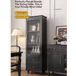 Elegant Multi-Layer Board Glass Cabinet with Storage Drawers - Modern Home Display Unit fcr-4827