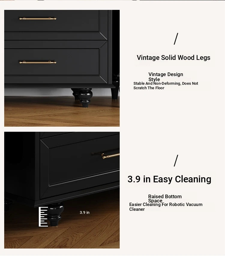 Stylish Black Multi-Layer Board TV Cabinet with Glass Doors – Modern Living Room Furniture fcr-4828