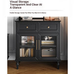 Stylish Black Multi-Layer Board TV Cabinet with Glass Doors – Modern Living Room Furniture fcr-4828