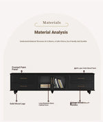 Stylish Black Multi-Layer Board TV Cabinet with Glass Doors – Modern Living Room Furniture fcr-4828