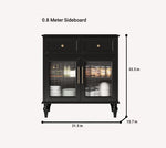 Stylish Black Multi-Layer Board TV Cabinet with Glass Doors – Modern Living Room Furniture fcr-4828
