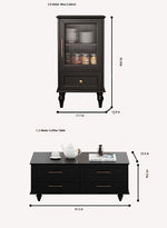 Stylish Black Multi-Layer Board TV Cabinet with Glass Doors – Modern Living Room Furniture fcr-4828