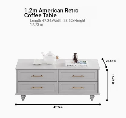 Stylish Multi-Layer Board Tea Table with Storage Drawers - Modern Black Finish for Living Room Elegance fcr-4829