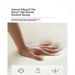 Elegant PU Leather Upholstered Stool Bench with Stylish Black Legs - Perfect for Entryway, Living Room, or Bedroom Storage and Seating fcr-4832