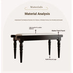 Elegant PU Leather Upholstered Stool Bench with Stylish Black Legs - Perfect for Entryway, Living Room, or Bedroom Storage and Seating fcr-4832