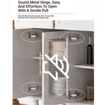 Elegant Multi-Layer Board & Glass Cabinet with Golden Accents – Stylish Storage Solution for Your Home fcr-4833