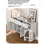 Elegant Multi-Layer Board & Glass Cabinet with Golden Accents – Stylish Storage Solution for Your Home fcr-4833