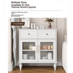 Elegant Multi-Layer Board & Glass Cabinet with Golden Accents – Stylish Storage Solution for Your Home fcr-4833